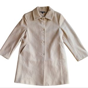 Chadwick's Women's Wool Pea Coat Tan Color Size 14 NWOT